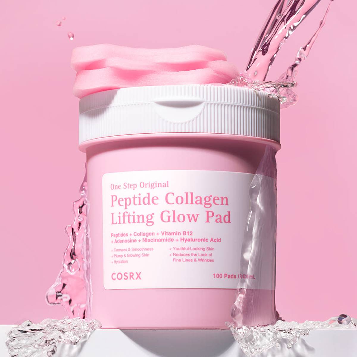 COSRX One Step Original Peptide Collagen Lifting Glow Pad 300ml/100ea - BF Beauty