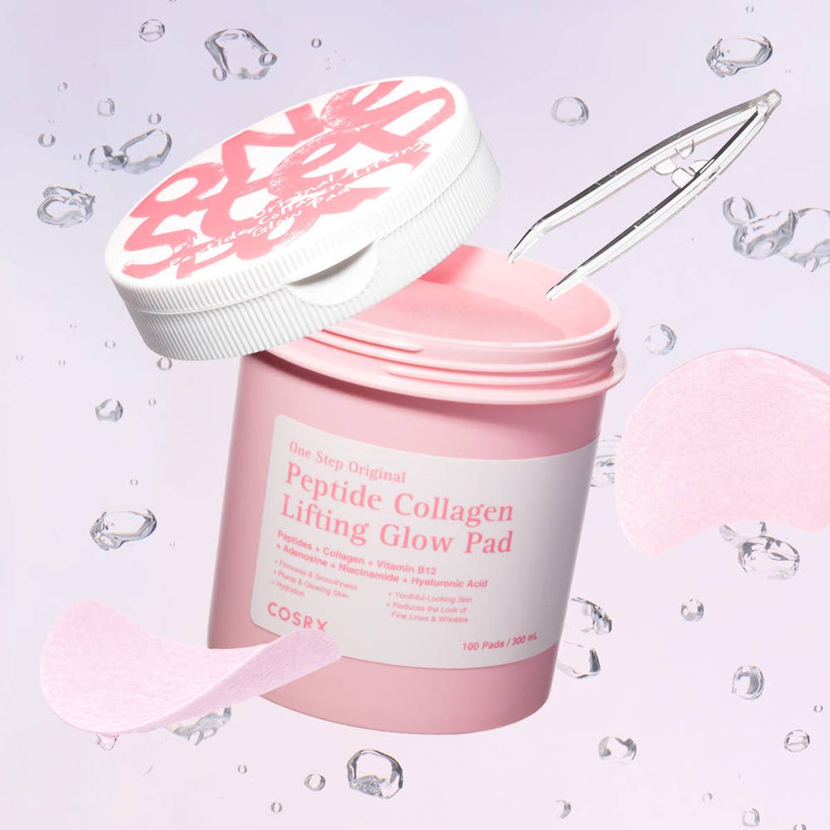 COSRX One Step Original Peptide Collagen Lifting Glow Pad 300ml/100ea - BF Beauty