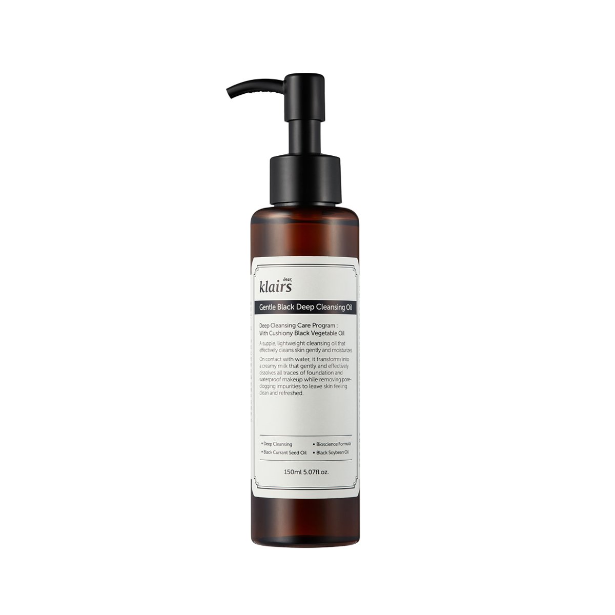 KLAIRS Gentle Black Deep Cleansing Oil 150ml - Best Friend Beauty